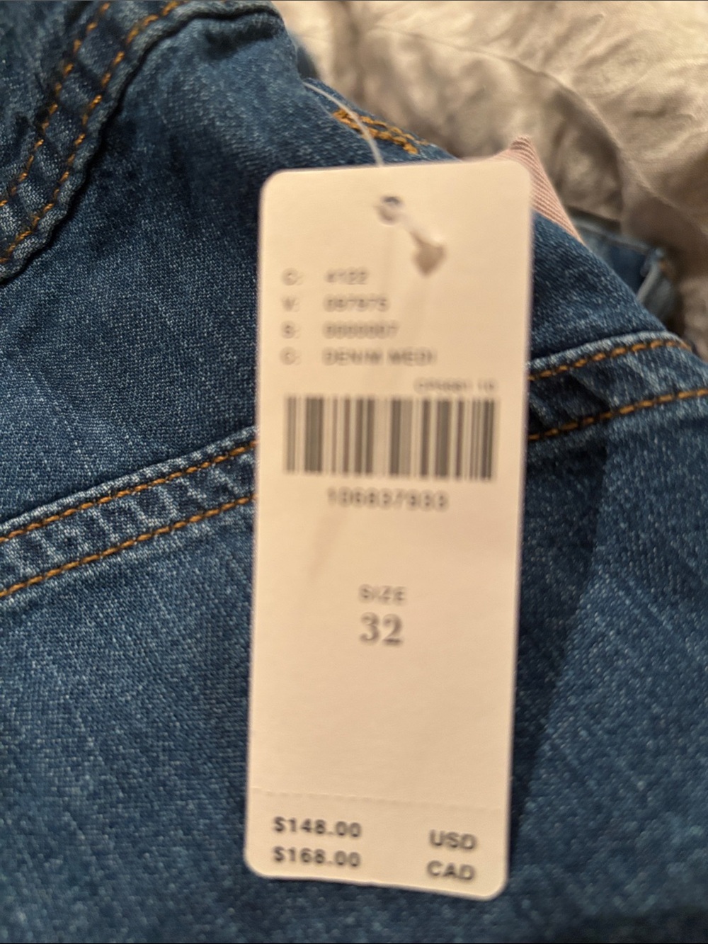 Pilcro Wide-Leg High-Rise Jeans in Dark Blue - Picture 5 of 5